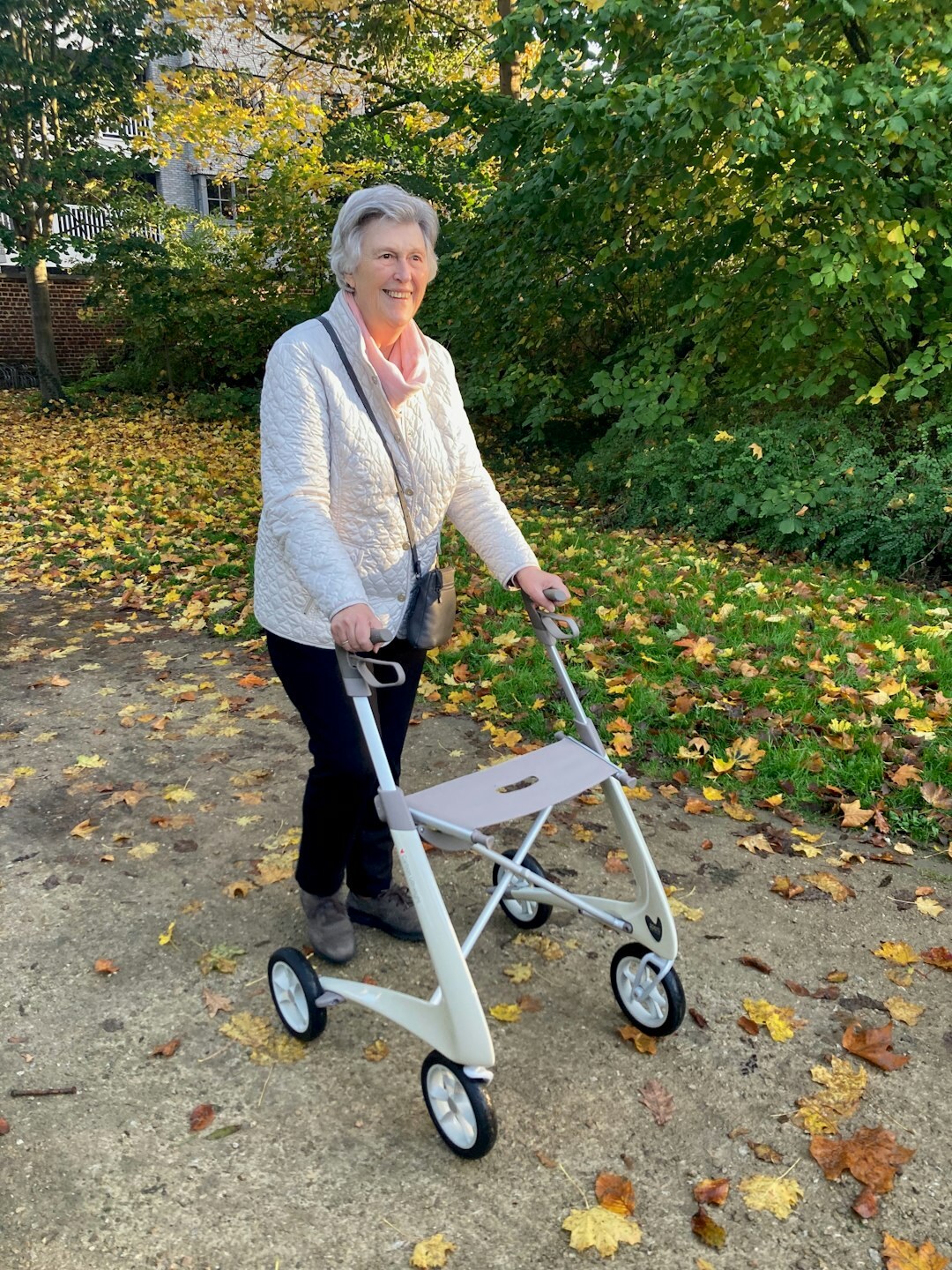 seniors walking in nature